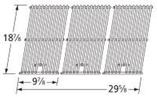 Stainless steel wire cooking grid for Kitchen Aid, Nexgrill brand gas grills