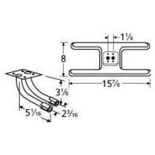 Zinc plated steel twin venturi for Arkla, Charmglow, Kenmore brand gas grills