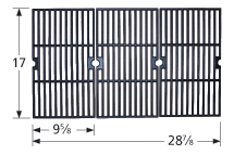 Matte finished cast iron cooking grid for Charbroil brand gas grills