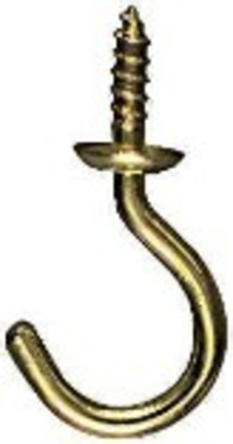 N119-628 5/8 In. Solid Brass Cup Hook
