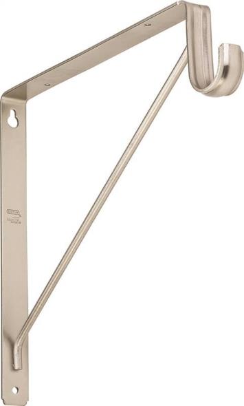 S822-093 Satin Nickel Shelf Rod Bracket