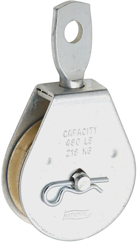 3211Bc 2 In. Zinc Plated Swivel Single Pulley