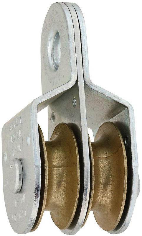 3214Bc 1.5 In. Zinc Plated Fixed Double Pulley