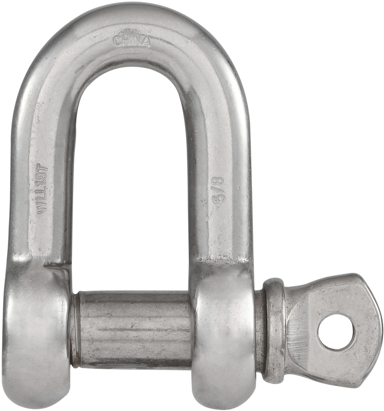 N100-358 Ss 5/8 In. D Shackle