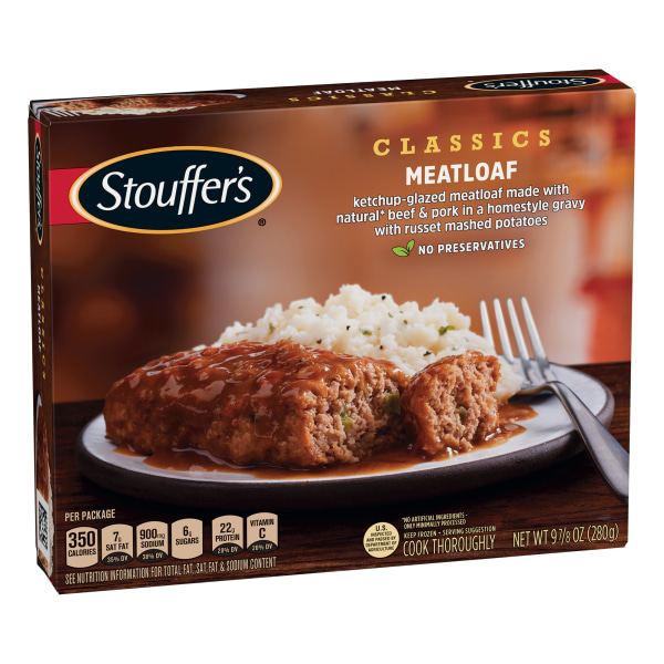 Classics Meatloaf with Mashed Potatoes, 9,88 oz Box, 3 Boxes/Pack, Free Delivery in 1-4 Business Days
