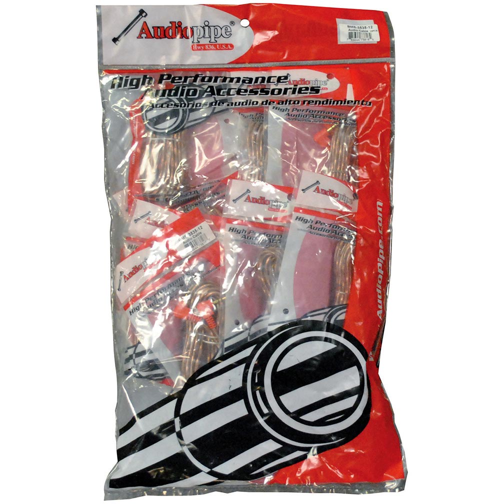 RCA Cable 10' Audiopipe 1 Bag Of 10= 1 Unit