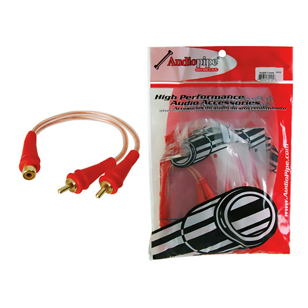 RCA Splitter 1F-2M Audiopipe 1 Bag Of 10= 1 Unit *BMSGYF2M*