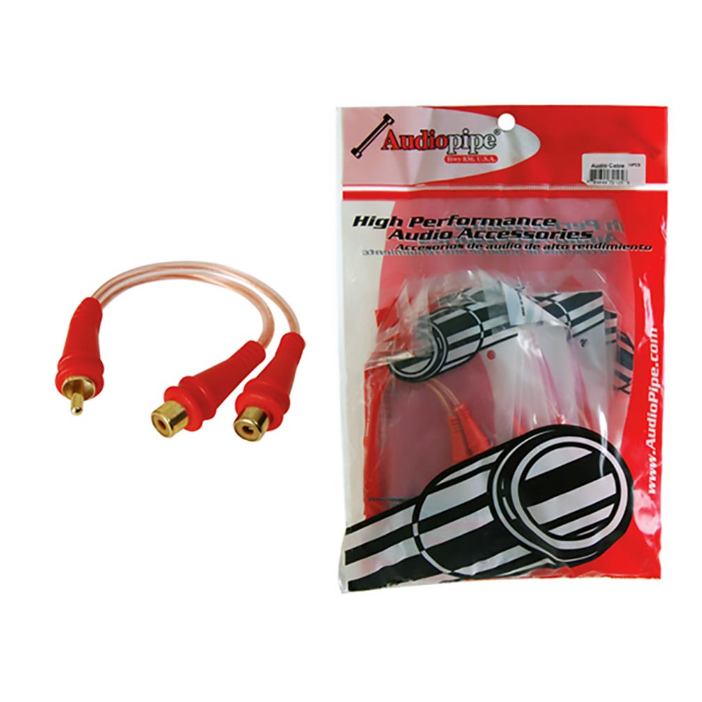 RCA Splitter 1M-2F Audiopipe 1 Bag Of 10= 1 Unit *BMSGYM2F*