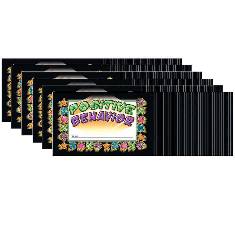 Positive Behavior Punch Cards, 36 Per Pack, 6 Packs