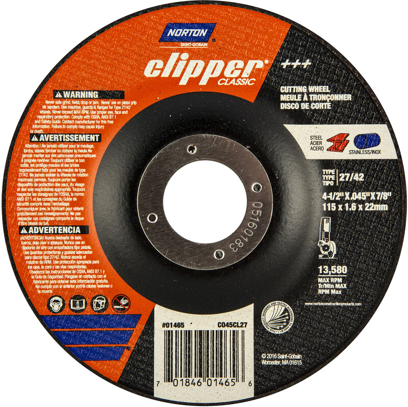 01465 4.5 Rt Ang Cut Off Wheel