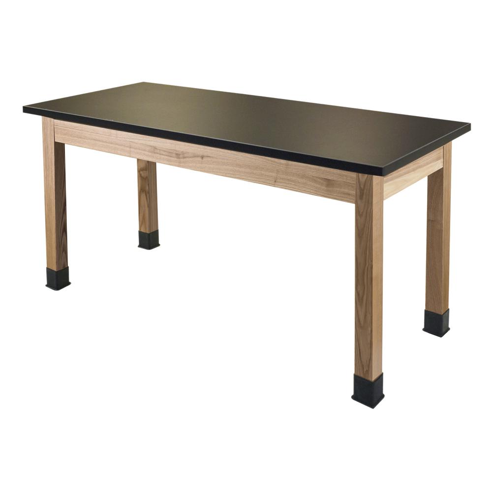 NPS Wood Science Lab Table, 24 x 72 x 36, Chemical Resistant Top