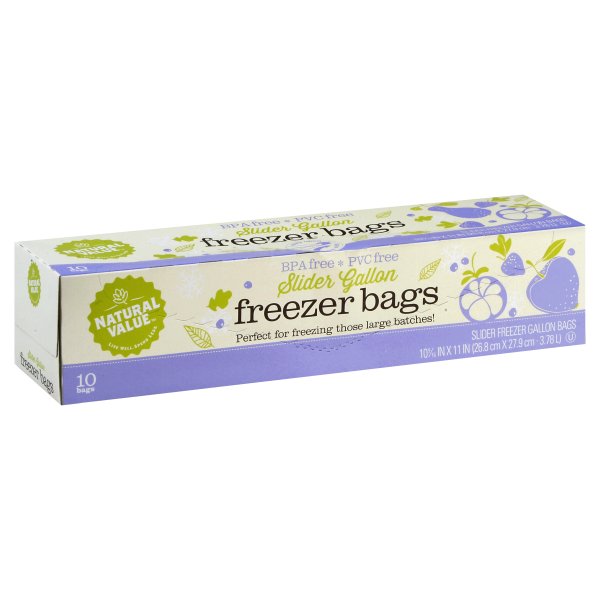 Natural Value Slider Gallon Freezer Bags (12x10 Ct)