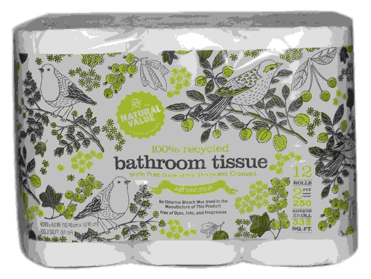 Natural Value 12 Pk Bathroom Tissue (8x12PK )