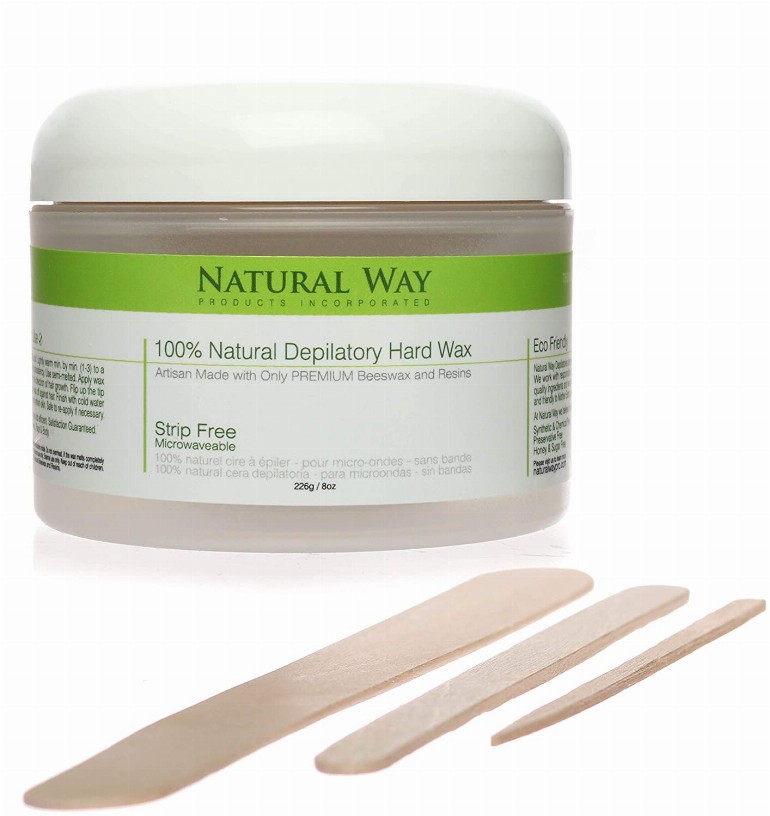 Natural Way Hard Wax: Face & Body Waxing | Starter Kit: Original Formula Microwaveable