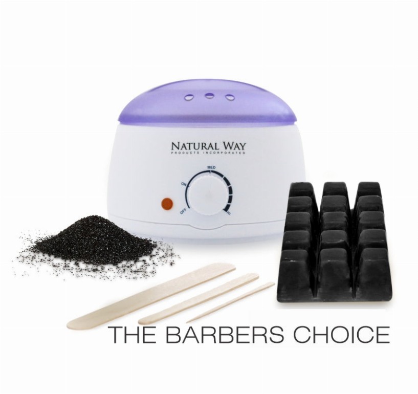 Natural Way Hard Wax: Face & Body Waxing |Hard Wax Warmer Kit - Activated Charcoal "Detox"