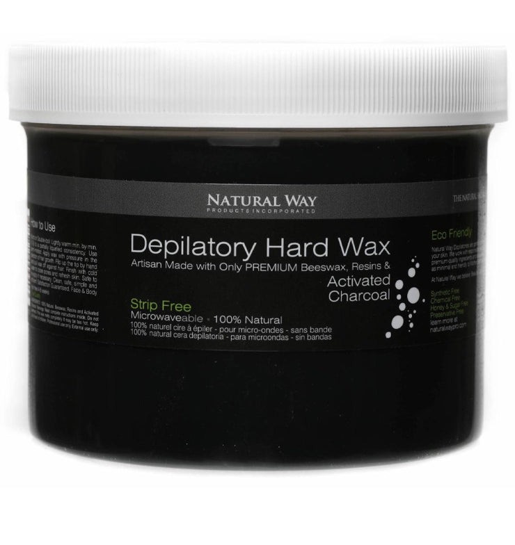 Natural Way Hard Wax: Face & Body Waxing Microwaveable - 24ozCharcoal Formula