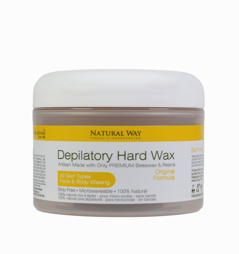 Natural Way Hard Wax: Face & Body Waxing Microwaveable - 8ozOriginal Formula