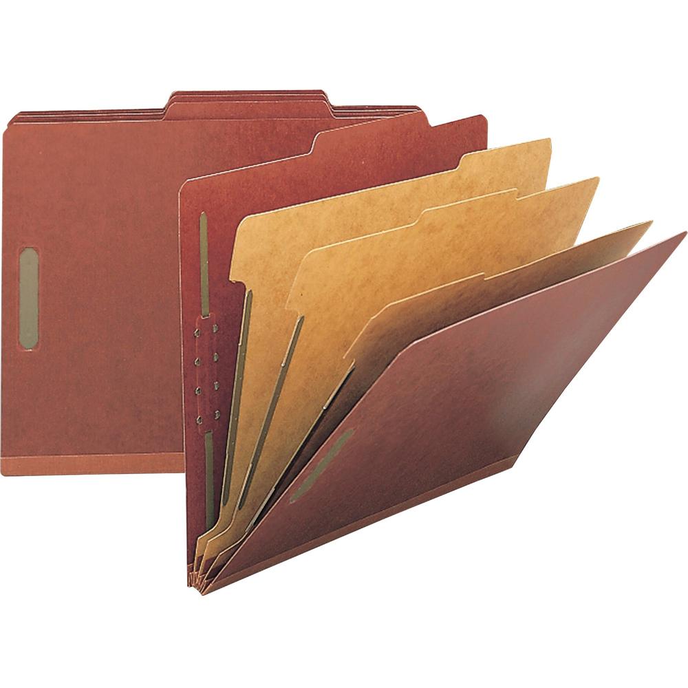 Nature Saver 2/5 Tab Cut Letter Recycled Classification Folder - 8 1/2" x 11" - 8 Fastener(s) - 2" Fastener Capacity for Folder