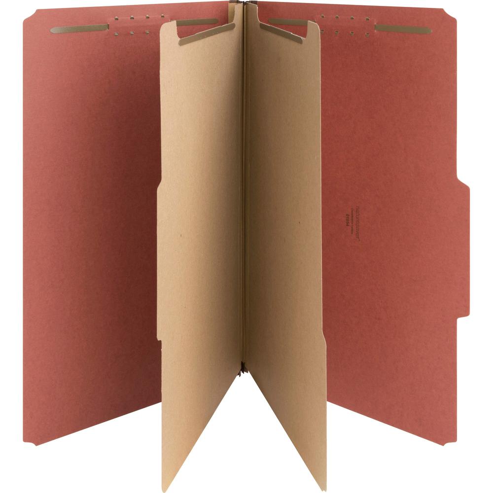 Nature Saver 2/5 Tab Cut Legal Recycled Classification Folder - 8 1/2" x 14" - 6 Fastener(s) - 2" Fastener Capacity for Folder
