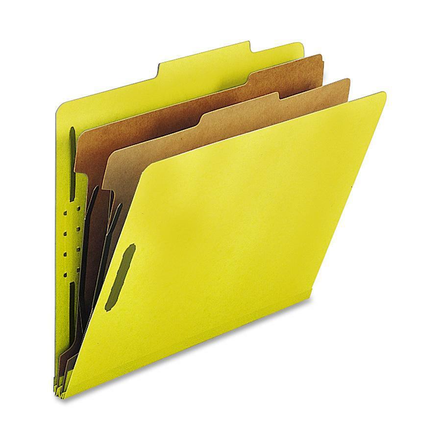 Nature Saver Letter Recycled Classification Folder - 8 1/2" x 11" - 2" Expansion - 2" Fastener Capacity for Folder - Top Tab Loc