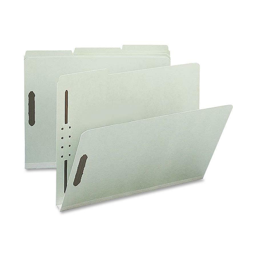 Nature Saver 1/3 Tab Cut Letter Recycled Fastener Folder - 8 1/2" x 11" - 1" Expansion - 2 Fastener(s) - 2" Fastener Capacity fo