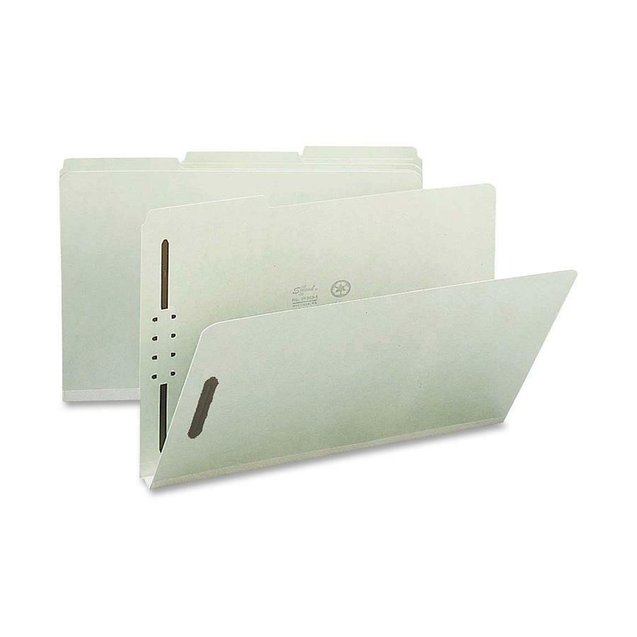 Nature Saver 1/3 Tab Cut Legal Recycled Fastener Folder - 8 1/2" x 14" - 1" Expansion - 2 Fastener(s) - 2" Fastener Capacity for