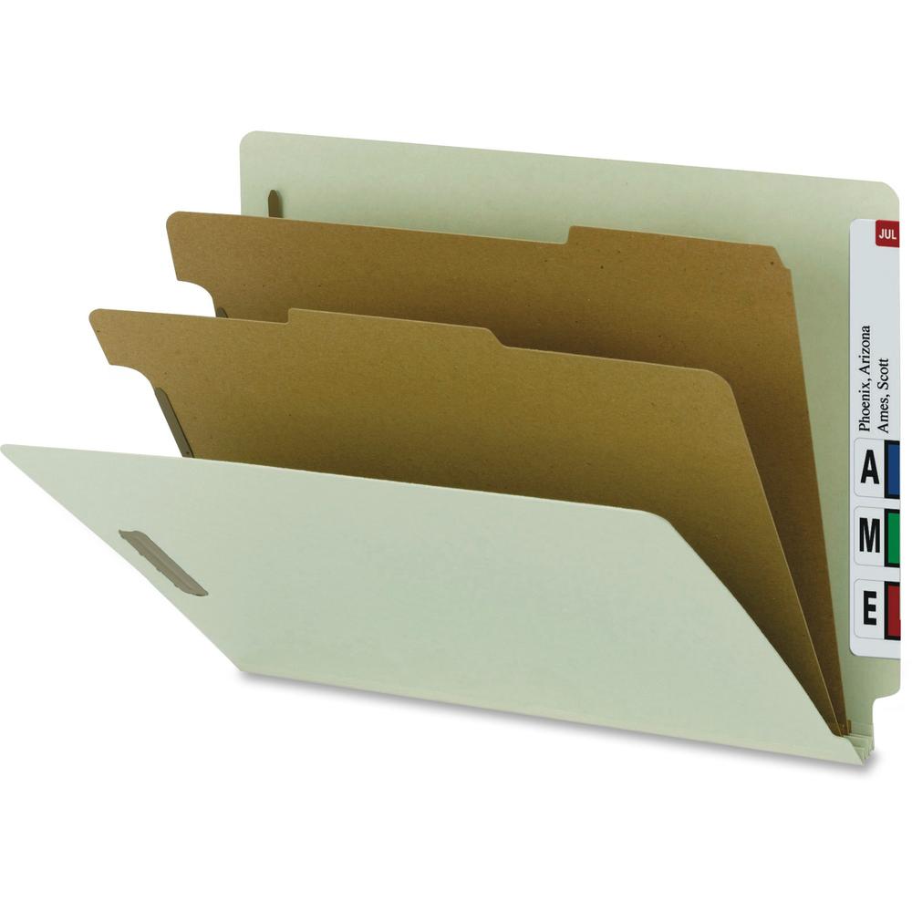 Nature Saver Letter Recycled Classification Folder - 8 1/2" x 11" - 2 Fastener(s) - 2" Fastener Capacity for Folder - 2 Divider(