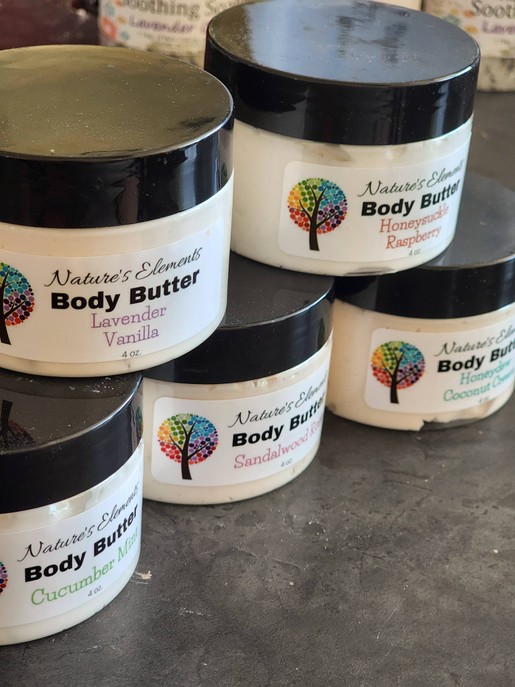 Whipped Body Butter   Cucumber Mint 4 oz