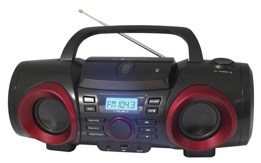 MP3/CD Boombox with Bluetooth