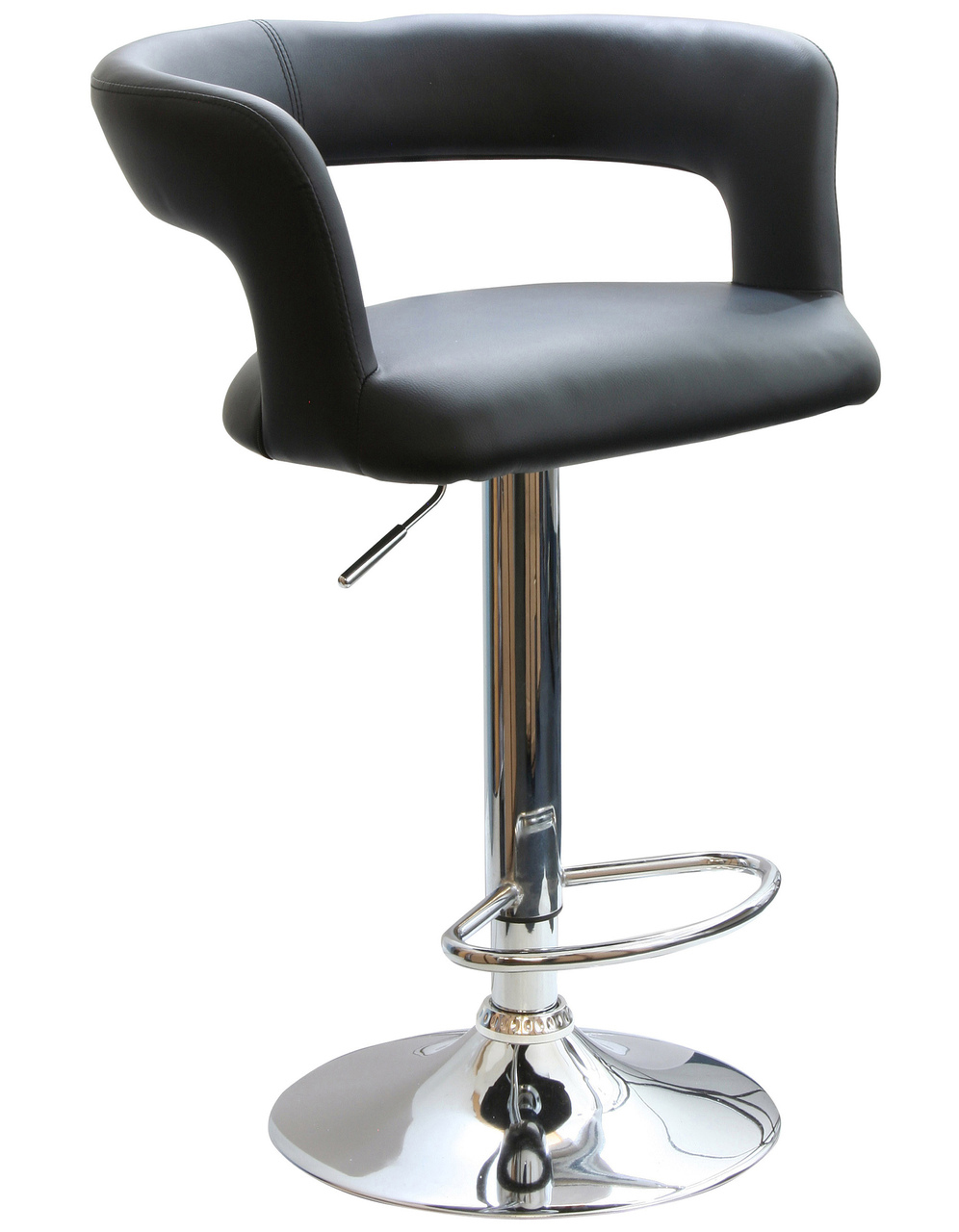 AmeriHome Adjustable Height Bar Stool with Round Back