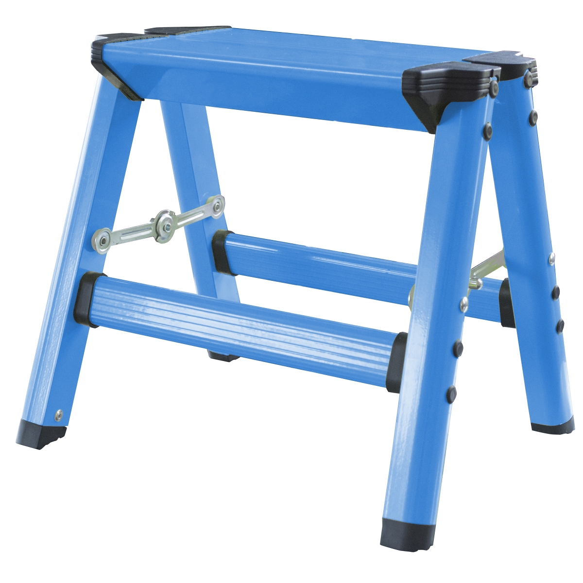 AmeriHome Lightweight Single Step Aluminum Step Stool - Bright Blue