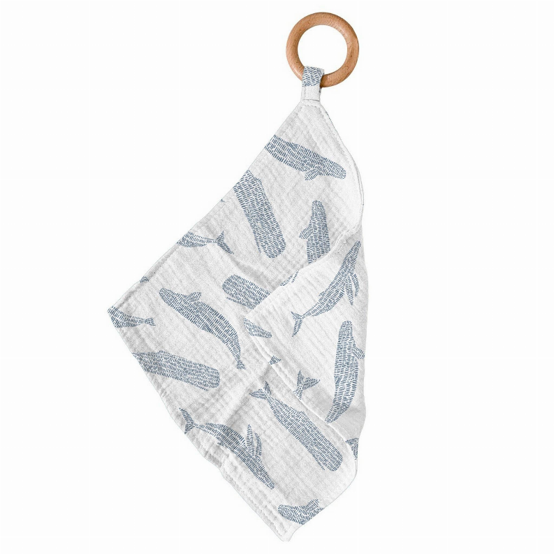 Bamboo Newcastle Teether Blue/Shadow Whales 