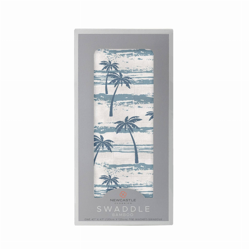 Bamboo Swaddle Ocean Palm Trees 