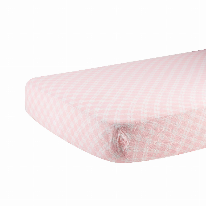 Crib Sheet Primrose Pink Plaid