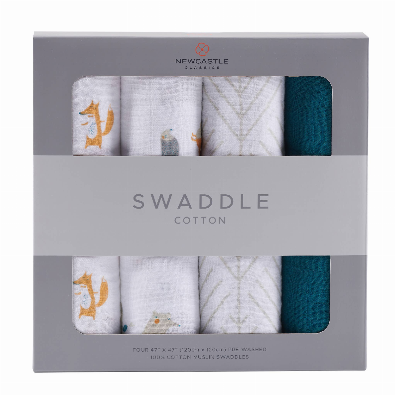 41.40 Forest Friends Swaddle 4455 Newcastle Classics