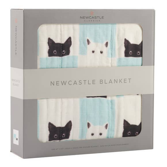 Newcastle Blanket Peek-A-Boo Cats and White 