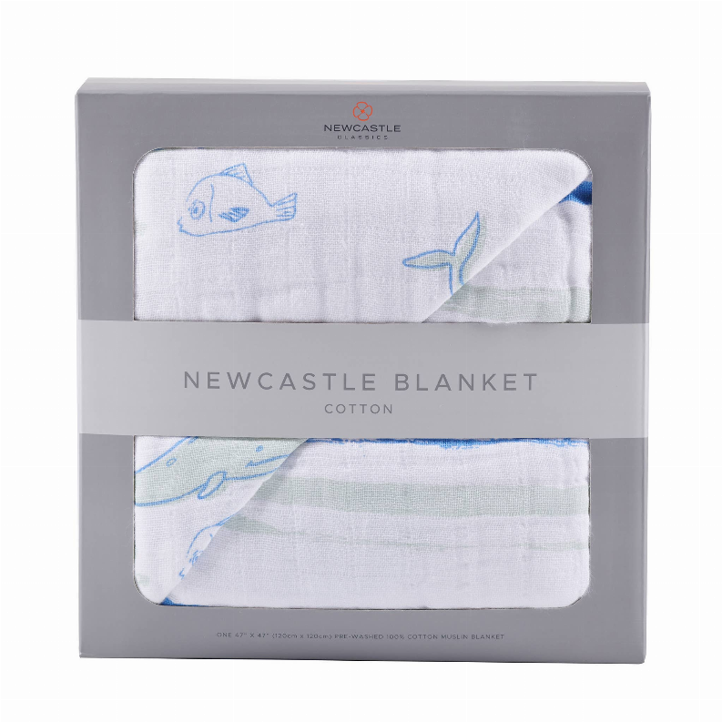 Newcastle Blanket Whale and Ocean Stripe 