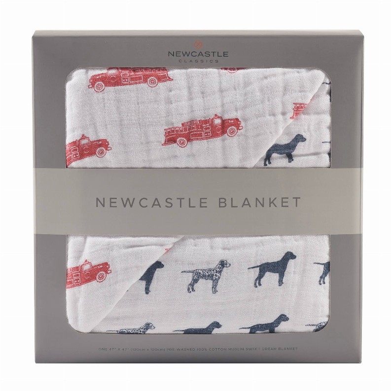 Newcastle Blanket Fire Truck and Dalmatian Cotton