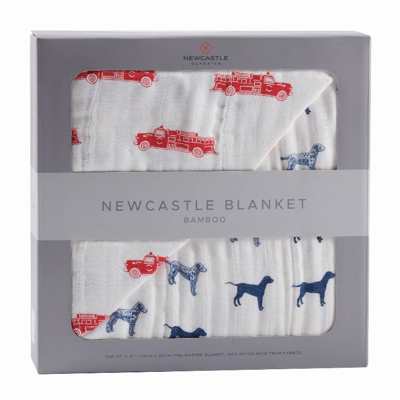 Newcastle Blanket Fire Truck and Dalmatian Bamboo