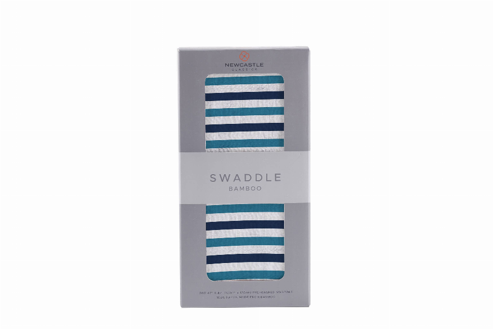 Swaddle Blue and White Stripe