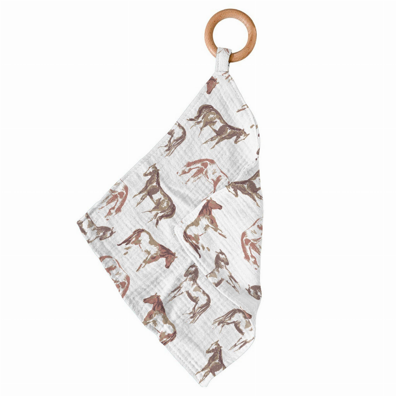 Wild Horses Cotton Blankie Teether