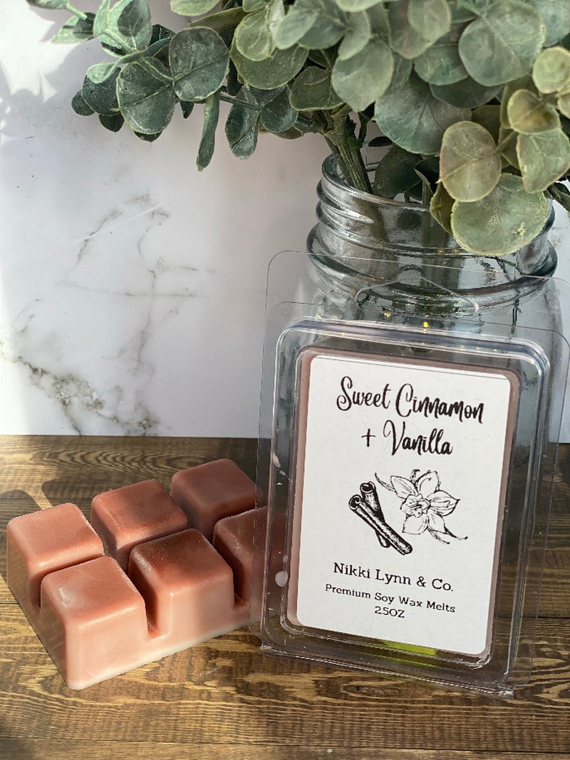 Nikki Lynn & Co. Vanilla Wax Melts (Pack of 6) - Sweet Cinnamon & Vanilla