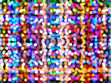 Christmas Lights Puzzle - Medium - 13" x 17.5"Standard