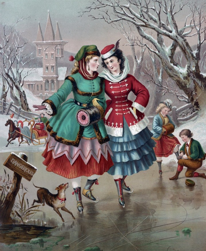 Skating Girls Puzzle - Small - 10" x 13.5"Whimsical