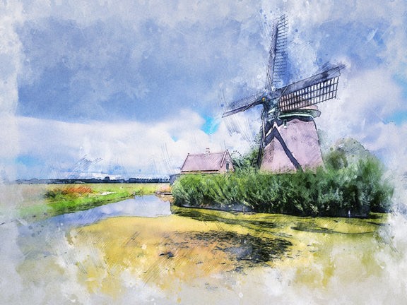 Windmill Puzzle - Large - 16" x 22"Whimsical