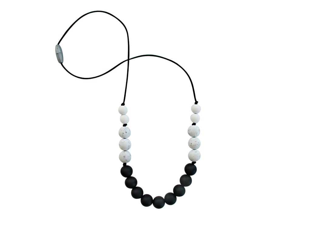 Tiny Teethers AC003 Aster Collection Beads Marble Black &