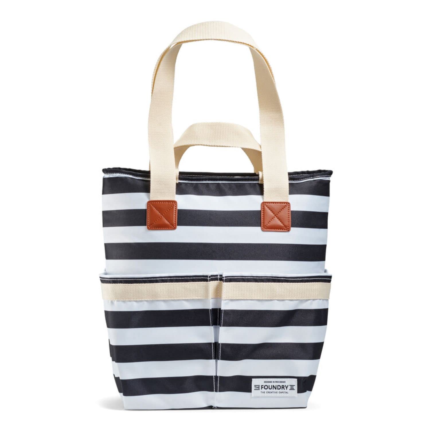 FOUNDRY 1352FFSC2947 BLACK NEWPORT STRIPE COOLER TOTE