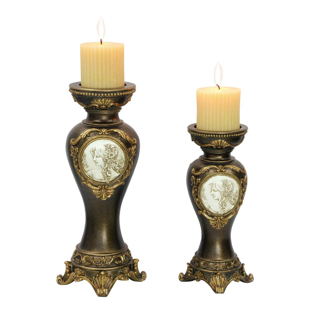 14"/11"H Candleholder Set (Set Of 2)