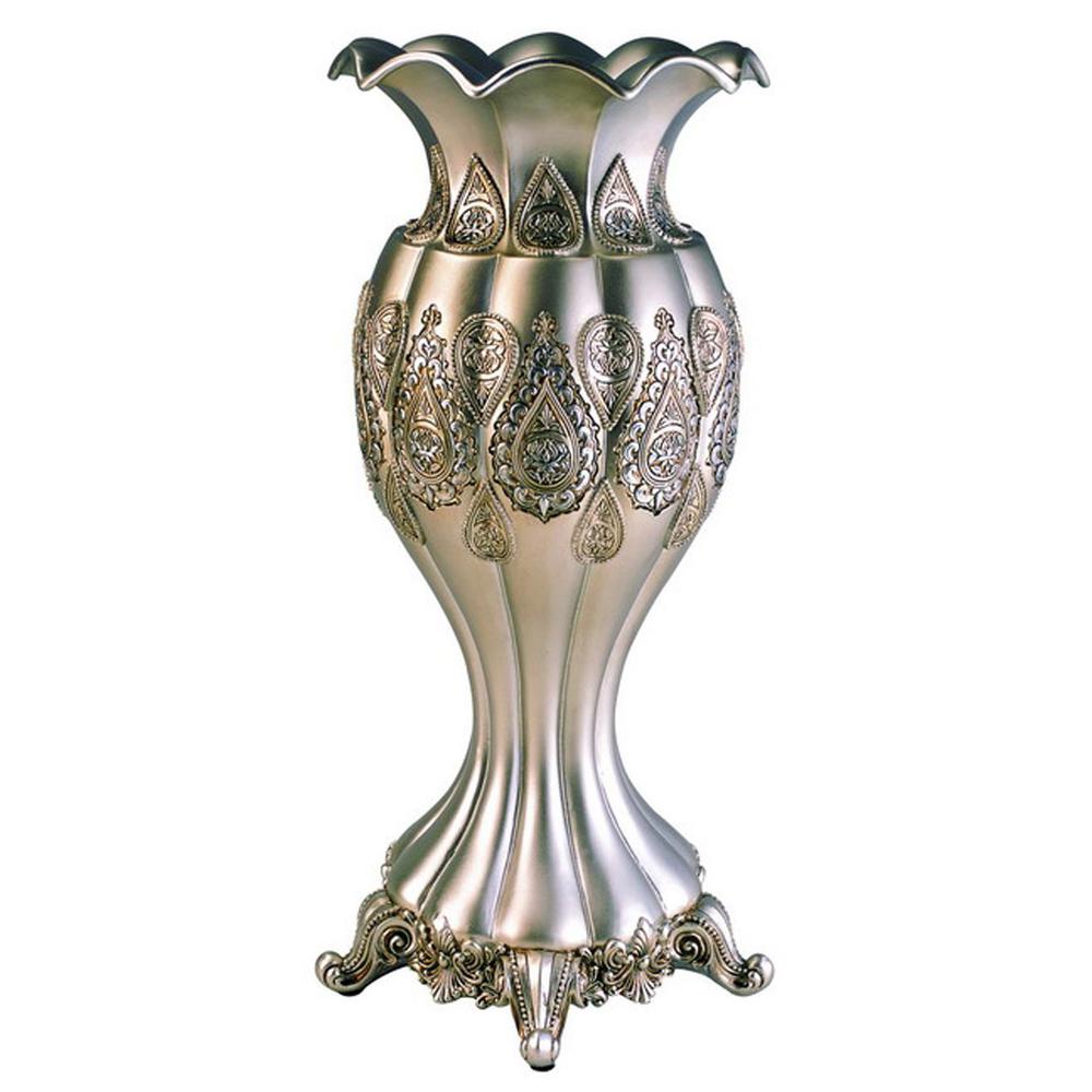 Silver Paisley Vase