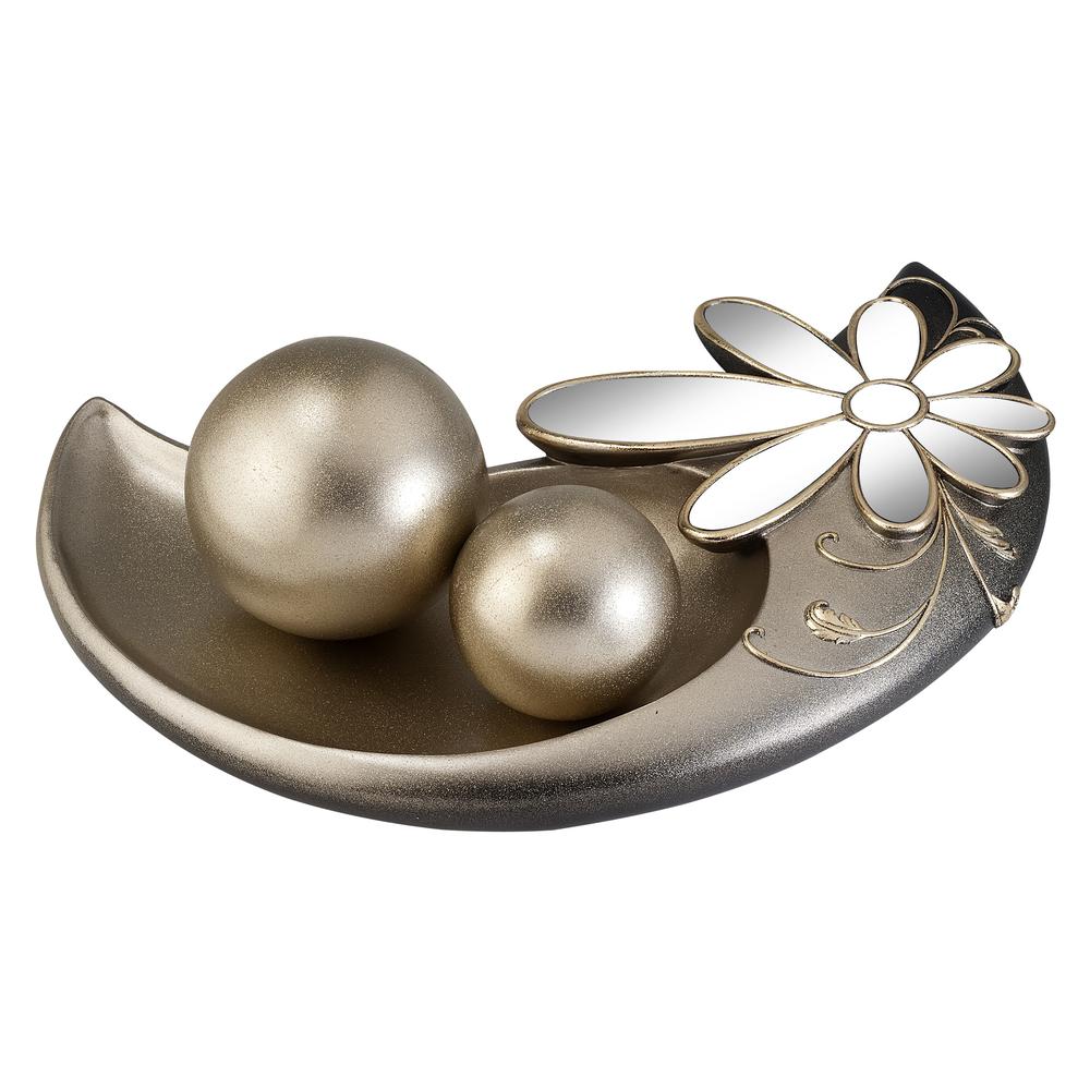 Floral Glamour Decorative Bowl With Shpere